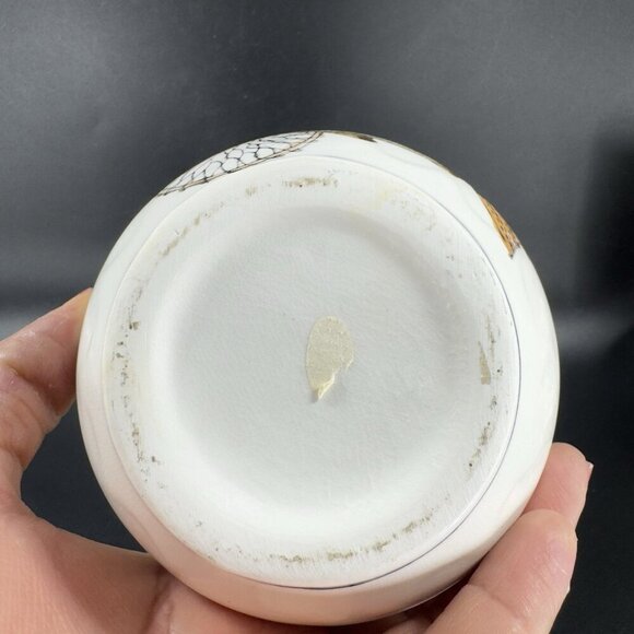 Vintage Ceramic Dish Bowl Flower Pot Container With Fish Trout Design Wavy Edges - Picture 8 of 13